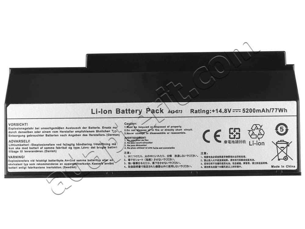 8 Solut 5200mAh Akku Asus G53SX-XN1 G73JH-ATI G53SX-S1185V