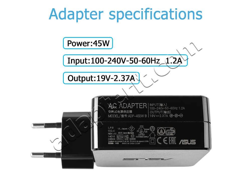 Alkuperäinen Adapteri Laturi Asus Q503UA 45W