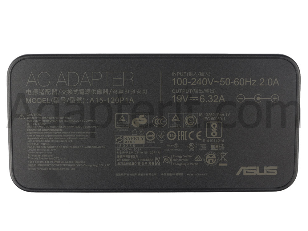 Alkuperäinen 120W Adapteri Laturi Asus 90XB00DN-MPW000 90XB00DN-MPW040