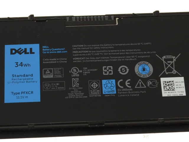 Alkuperäinen 3 Solut 34Whr Akku T19VW 451-BBFT Dell Latitude E7440 P40G B