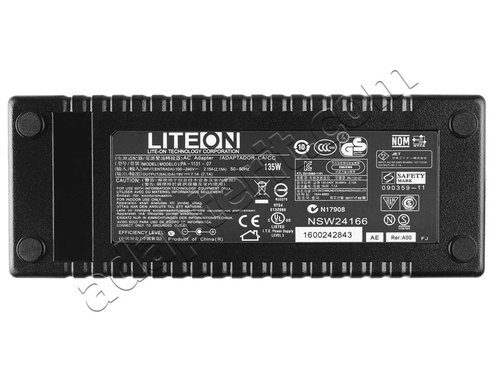 135W Acer Aspire 9920 Adapteri Laturi