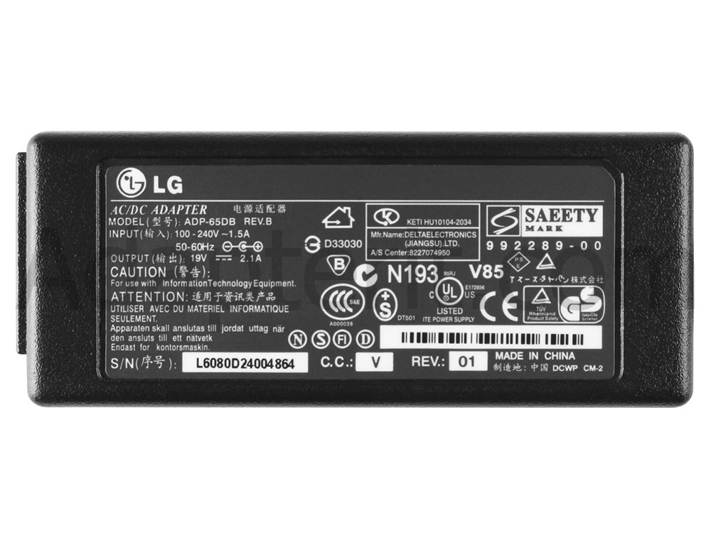 40W Adapteri Laturi LG 11t740-gt30k 11t740-gh30k 11t740-g.ah50k