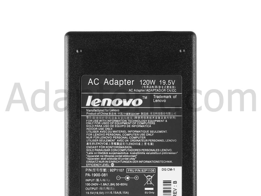 Alkuperäinen 120W Adapteri Laturi Lenovo 36001484 36001552