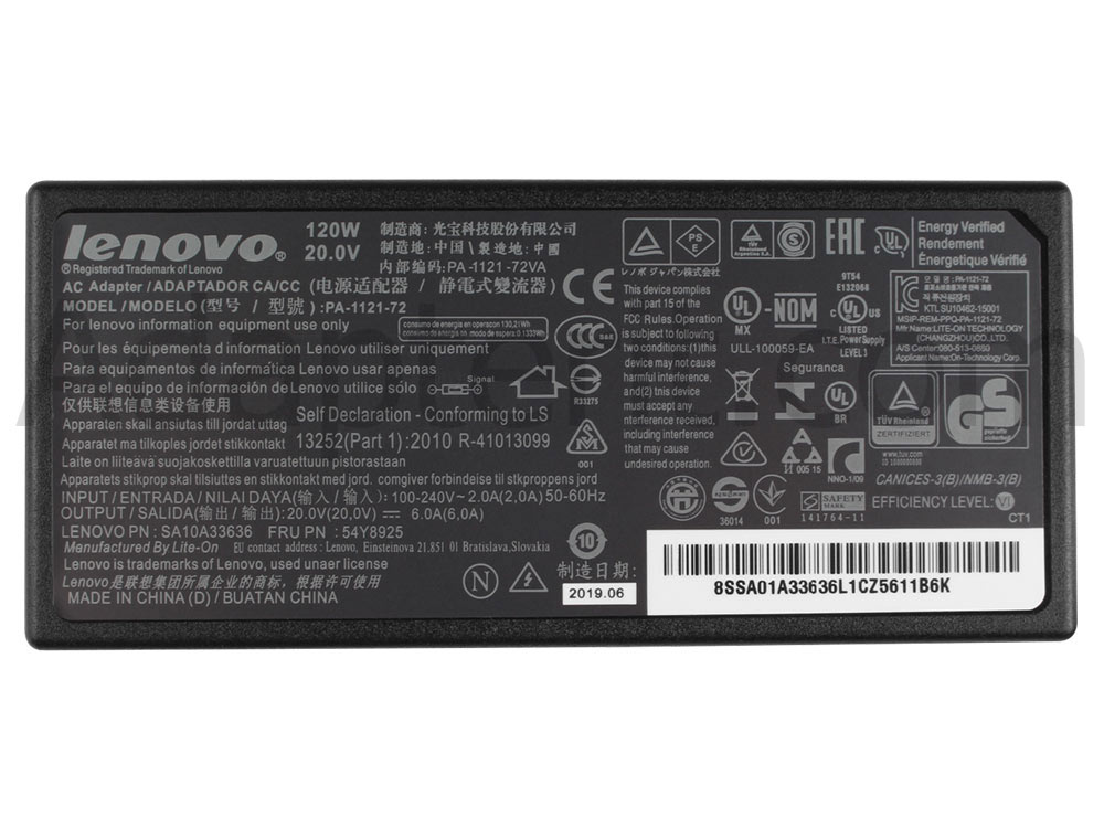 120W Lenovo IdeaCentre A340-22IGM F0EA Adapteri Laturi